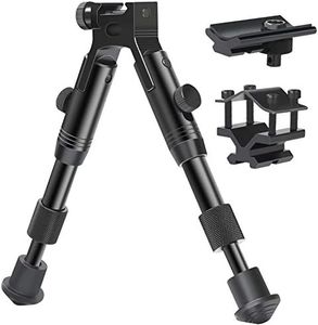 Feyachi 3 in 1 Tactical Riflebipod + Rail Mount Adapter + Barrel Clamp Adjustable Height from 6.5" to 7.0" for Hunting