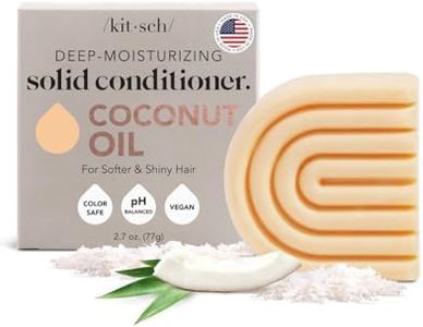 Kitsch Coconut Oil Deep-Moisturizing Conditioner Bar - Bottle-free Holiday Gift Conditioner Nourishes & Restores Dry & Damaged Hair Less Breakage Chemical-free Daily Conditioner for All Hair Types
