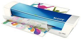 Leitz iLAM A4 Home Office Laminator with Fast Warm-Up Time, 125 Microns (Blue Metallic)