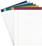 PAPERAGE Lined Legal Pads, (Jewel Tone), 6 Pack, 50 Sheets Each, Wide/Legal Ruled, Note Pads, Paper, 8.5 inches x 11 inches