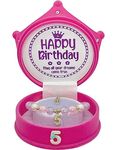 ZomefinKiu 5 Year Old Girl Gift, 5th Birthday Bracelet Pink, 5th Birthday Crown Box, 5 Year Old Jewelry, Presents for 5 Year Old Girls, 5th Birthday Outfit, Happy 5th Birthday Charm Bracelet, Small,