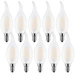 ProCrus E14 LED Candle Light Bulb,4W C35 Filament LED,Small Edison Screw Candelabra SES LED Bulb,2700K Warm White,for Chandeliers,40W Incandescent Bulb Equivalent,Non Dimmable,10 Pack,Energy Class F