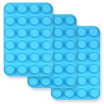 homEdge 24-Cup Silicone Mini Muffin Pan, 3 Packs Non-Stick Muffin Muolds for Cupcake, Tarts - Blue