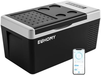 EUHOMY 12 Volt Refrigerator, 19QT(18L) Compressor Electric Cooler APP Control, Car Fridge -4℉~68℉, Portable Refrigerator 12/24V DC 110-240V AC, Portable Freezer for Camping, Travel, Boat