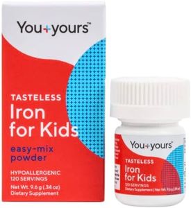 Tasteless Iron for Kids + Toddlers- 4-Month Supply- No Sweeteners, Flavors or Preservatives. Add to Beverages or Food. Pure, Flavorless Children's Iron Supplement.