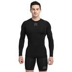 SHREY Intense Compression L/S Top Black XL Compression Top Full Sleeve Tights T-Shirt for Sports