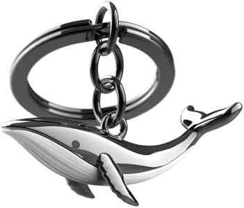 O meta[l]morphose METALMORPHOSE MTM146-01 Whale Keyring, black/white, One Size, Black/White, One Size