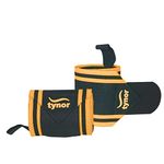 TYNOR Wrist Wrap With Thumb Loop, Black, Universal, Pack of 2