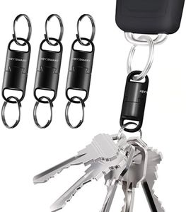 KeySmart MagConnect Pro Magnetic Key Holder for Purse, Key Chains for Car Keys - Detachable Key Ring Quick Release Keychain for Men - Mens Key Chain Rings Heavy Duty Key Ring - Black EDC (3-Pack)