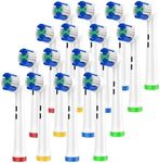 Electric Toothbrush Heads, Oral B Replacement Heads, Replacement Toothbrush Heads Compatible with Oral B Braun, Oral B Electric Replacement Toothbrush Heads for 500 600 1000 1500 3000 3757 5000 7000 7500 8000 (16 Pack)