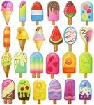 Bright Creations 120-Pack Bulk Ice Cream Bookmarks for Classroom Supplies, Student Appreciation, Colorful Classroom Bookmarks - Popsicle, Cone, and Fruit-Filled Bar Designs 6 in - Bookmarks for Kids