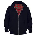 Malaika Harrington Jacket Men's Classic Vintage Retro Scooter 1970'S Bomber Trendy Coat,Black,M