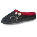 Acorn Women's Dara Slipper, Charcoal Button, Large/8-9 M US