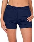 Three Sixty Six Womens Golf Shorts 4 ½ Inch Inseam - Quick Dry Active Shorts with Pockets, Athletic and Breathable Cadet Navy