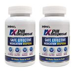 RX Pill Disposal, Safe Effective Solution to Destroy and Deactivate Prescription Medication Drug Medicines, Large 17oz Capacity (2 Pack)