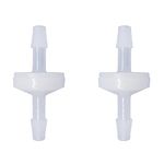 2 Pack 3/16 Inch Check Valve, PVDF Wear-Resistant One-Way Check Valve, Non-Return Valve for Fuel Gas Liquid Air, Plastic Water Stops Check Valve,Micro Diaphragm Check Valve (3/16 Inch)