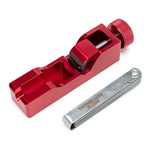 Qagea Universal Spark Plug Gap Tool with Feeler Gauge Compatible with Most 10mm 12mm 14mm 16mm Spark Plugs (Red)