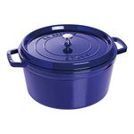 STAUB 1103091 Enamel Cocotte, 9 Quart (Dark Blue)