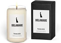 Homesick Premium Scented Candle, Delaware - Scents of Strawberry, Musk, 13.75 oz, 60-80 Hour Burn, Natural Soy Blend Candle Home Decor, Relaxing Aromatherapy Candle