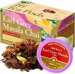 Gya Tea Co Earl Grey Masala Chai Tea K Cups (16 ct) - Smooth Caffeine Tea K Cups - Start Day with Tea Pods - Tea K Cup Tea Pods 2.0 Tea Gifts for Tea Lovers