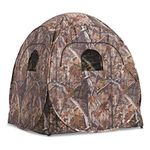 HuntRite Deluxe Pop-Up Hunting Ground Blind, 1-2 Person Tent, Hunting Gear, Equipment, and Accessories, 4-Panel Spring Steel