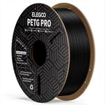 Elegoo 1.75mm, PETG PRO 3D Printing Filament (1 KG Spool), Compatible with Most FDM Printers (Black)
