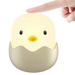 Baby Night Light, Cute Chick Night Light Touch Control, Soft Silicone Kids Nightlight Rechargeable LED Touch Lamp for Bedroom Baby Room