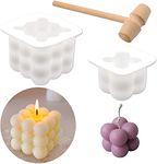 RKPM HOMES 2 Pcs Candle Molds with Mallet | Fondant Silicone Wax Mould | Succulent Molds | Handmade Candles Making | Mould for Mousse Dessert Soap Cake DIY Decorating Art Cakes Crafts – Pack of 3