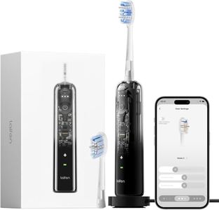 Laifen Wave Pro Sonic Electric Toothbrush for Adults – 2026 Model with 60° Oscillations, Smart App, 70-Day Battery, 2 Brush Heads (Transparent Black)