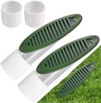 4 Inch Yard Drain kit，French Drain kit for 4 inch drainage pipe，﻿ Angled Yard Drainage Emitter,yard Drain Grate for Sump Pump Discharge,with sch40 dwv connetction 2pcs