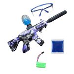 Trocshop M416 Gel Blaster Gun |10K Gel Balls|for Kid & Adults Electric Operated Gun High Speed Upto 50 Feet Range|Rechargeable|Safe & Durable Shooting Gam - Multicolor