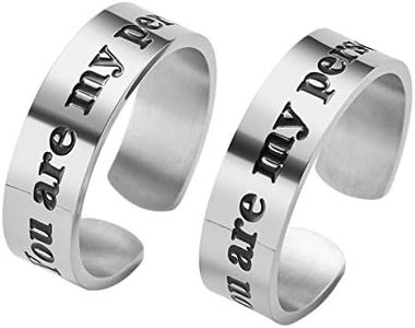 Chenhua Friendship Rings Adjustable Stainless Steel Ring Set for Best Friends Sisters (You are My Person Ring Set)