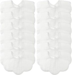 DOSMINE Baby Drool Bibs for Unisex Girls Boys 12 Pack Baby Muslin Bibs for Drooling and Teething