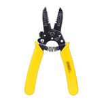 STANLEY 84-475-22 6" 150 mm Wire Stripper Ideal for Cutting, Stripping Speaker Wires & Appliance Cords for Home, DIY & Professional Use, YELLOW & BLACK