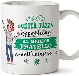 Mugffins Fratello Tazza/Mug - Questa Tazza Appartiene al Miglior Fratello dell'Universo - Idea Regalo Originale di Compleanno - Tazza Miglior Fratello