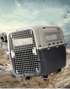 Mighty Pet Transporter Travel Carrier Box, Cat Dog Puppy Plastic Transport Cage, Size B