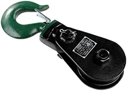 US Cargo Control 4180 Snatch Block with Hook (1/2 Inch Wire x 4.5 Inch Sheave)