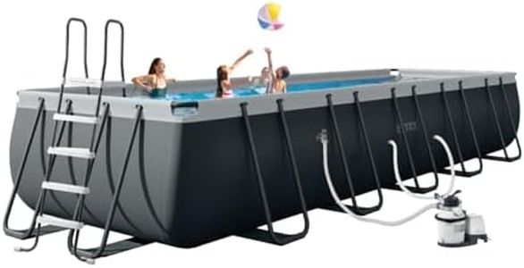 INTEX 26357MZ 20ft x 10ft x 52in Ultra XTR Deluxe Rectangular Above Ground Swimming Pool Set, Includes 1500 GPH Sand Filter Pump, SuperTough Puncture Resistant, Rust Resistant, Easy to Assemble