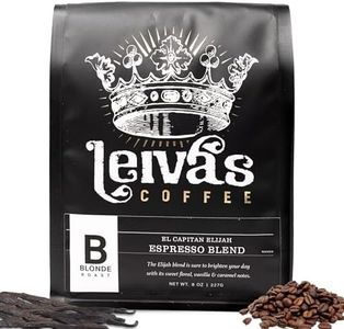 Leiva’s Whole Bean Blonde Espresso Coffee, Freshly Roasted, Low Acidity,8Oz