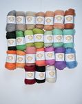 FILZ FUNK Sri Set Of 24 Colors Fiber Yarn Roving Wool For Needle Felting Hand Spinning Diy