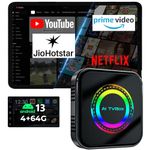 Carlizem® Wireless CarPlay & Android Auto Box, Stream YouTube Netflix JioHotstar on Car Display, Snapdragon 665 Octa-Core Convert Wired to Wireless, BUILT IN GPS, 4G LTE SIM Slot, 4GB RAM 64GB Storage