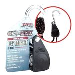 Rope Ratchet 1/4" Heavy-Duty Ratcheting Tie Down Rope Hanger with Hooks – Versatile Pulley System for Securing Medium-Duty Gear, Adjustable Hangers, and Outdoor Use, 150 lbs Capacity, Ratchet Only