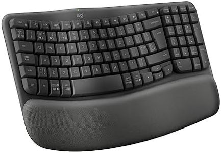 Logitech Wave Keys - Clavier Ergonomique sans Fil - Graphite, Clavier Anglais QWERTY