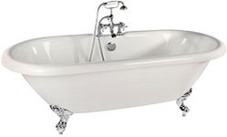 Meah Freestanding Traditional Bath | Double Skinned Acrylic Bathtub | Cast Iron Feet | Double Ended | 1780 x 800