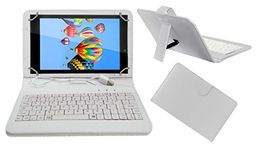 Acm USB Keyboard Case Compatible with Digiflip Xt811 Tablet Cover Stand Study Gaming Direct Plug & Play - White