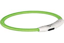 Trixie, Germany Trixie Glow Collars Dog Safety Ring with USB (Green) (L-XL), Green, Extra Large, 4.54 gram