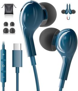 USB C Headphones for Samsung S24 S23 Ultra S22 S21 FE A54 A34 A55 Type C headphones with Microphone HiFi Wired Earbuds USB C Earphones for iPhone 16 iPhone 15 Pro Max Google Pixel 9 8 Pro 8a iPad 10th