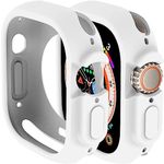 Miimall Bumper Case Compatible with Apple Watch Ultra 49mm, Ultra-Thin Soft TPU Bumper Cover Shock-proof Protective Frame Protective Case for iWatch Ultra 49mm-White