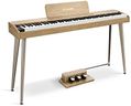 Donner 88 Key Digital Piano for Beginner, Electric Keyboard with Velocity-Sensitive Keys, 128 Voices, 83 Rhythms, 8 Reverb Effects, DDP-60 Piano Include 3 Piano Style Pedals, Power Supply, Stand