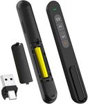 Rts Laser Pointer Presentation Clicker USB/Type-C 2 in 1 for PPT PowerPoint Clicker Hyperlink Volume Control Wireless Presenter RF 2.4GHz USB Presentation Remote Control for Keynote/PPT/Mac/PC/Laptop